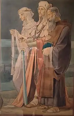 Sv. Ludmila, Václav a Vojtěch, 1900