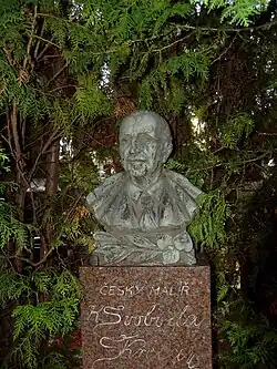 Hrob Svobody-Škréty vytvořený jeho přítelem Emanuelem Kodetem