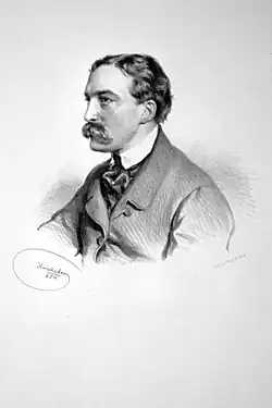 Karel Egon III. z Fürstenbergu na litografii od Josefa Kriehubera