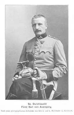 Karl Maria Alexander von Auersperg, foto z r. 1902