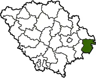 Poloha rajónu v Poltavské oblasti