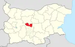 Obština na mapě Bulharska