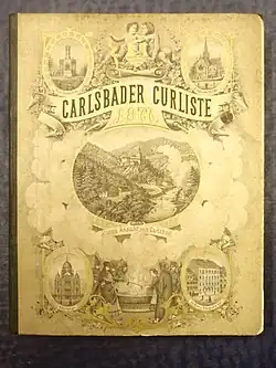 Titulní stránka karlovarských Kurlistů z roku 1877