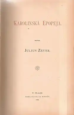 Titulní strana prvního knižního vydání cyklu z roku 1896