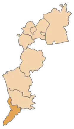 okres Jennersdorf na mapě Burgenlandu