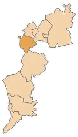 okres Mattersburg na mapě Burgenlandu