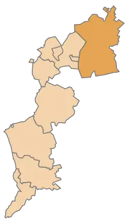 okres Neusiedl am See na mapě Burgenlandu