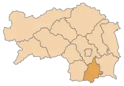 okres Leibnitz na mapě Štýrska
