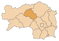 okres Leoben na mapě Štýrska