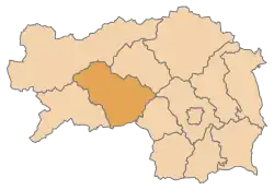 okres Murtal na mapě Štýrska