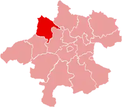 okres Schärding na mapě Horních Rakous