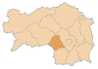 Poloha okresu ve Štýrsku