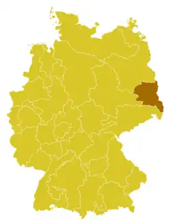 Diecéze zhořelecká Bistum Görlitz (něm.) na mapě