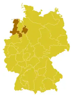 Diecéze osnabrückská Bistum Osnabrück (něm.) na mapě