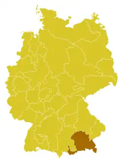 Arcidiecéze mnichovsko-freisinská Erzbistum München und Freising (něm.) na mapě