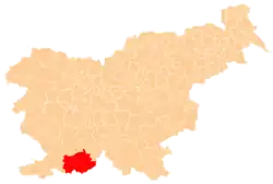 Občina Ilirska Bistrica na mapě