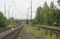 Nástupiště zastávky v roce 2022