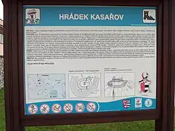 Informační tabule o zaniklém hrádku