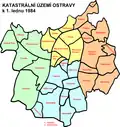 katastrální území Ostravy k 1. lednu 1984