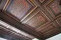 Zdobný kazetový strop ve Wolfově křídle