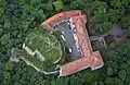 Letecká fotografie hradu