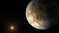 Umělecká představa exoplanety Kepler-186f