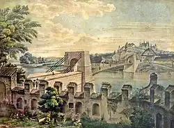 Bývalý řetězový most v Žatci