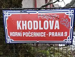 Ulice Khodlova v Praze-Horních Počernicích
