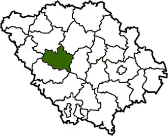 Poloha rajónu v Poltavské oblasti