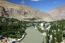 Řeka ve městě Chorog