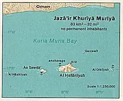 Zátoka Kurjá-Murjá se všemi ostrovy