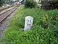 Starý železniční kilometrovník