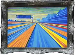 King Of The World - z cyklu obrazů Romantická krajina 21. století - malba olejovými barvami na plátně