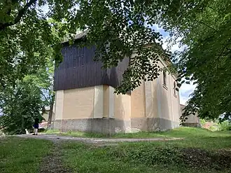 Přibližné místo ve Skalici, kde stál hrad pana Racka Kobyly (2023)