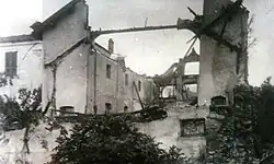 Ruiny kina bratrů Manakiů po požáru, Bitola, 1939
