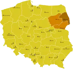 Diecéze lomžanská na mapě
