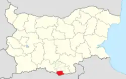 Obština na mapě Bulharska