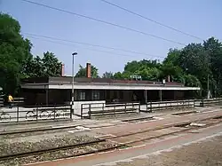 Pohled na staniční budovu