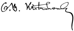 George Kistiakowsky – podpis
