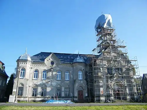 Klášter v Jiříkově během rekonstrukce (2016)