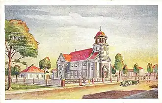 ideální podoba kostela, návrh od Františka Havleny