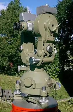 legendární teodolit Wild T2, který se vyráběl v letech 1921-1996