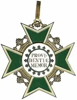 odznak řádu (zadní strana)