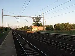 pohled na nástupiště směr Praha z roku 2010