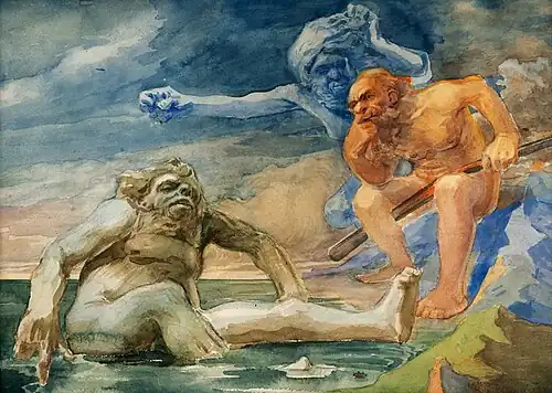 Ilustrace pohádky, Obři