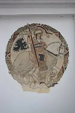 Detail sv. Václava na kapli v Klech