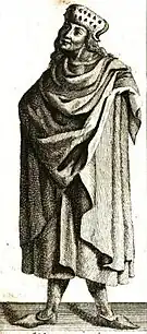 Na obrázku je ilustrace knížete Vratislava v kronice Václava Hájka z Libočan, kde je zobrazen jako stojící muž s knížecí korunou na hlavě, která se otáčí směrem doleva. Nese na sobě jakýsi plášť.