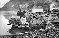 Strand met mensen, 1876