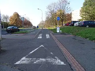 Žernosecká, přechod u Jelinkovy ulice