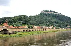 Pohled na Königstein od Labe